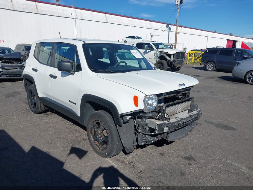 Vin: zacnjbab3lpl23758, lot: 46763033, jeep renegade sport 4x4 20201