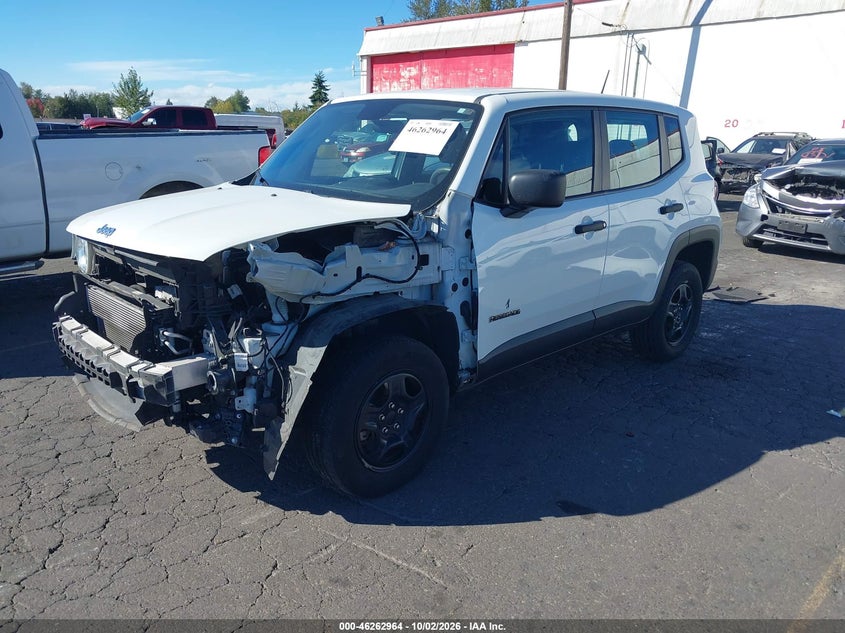 Vin: zacnjbab3lpl23758, lot: 46763033, jeep renegade sport 4x4 20202