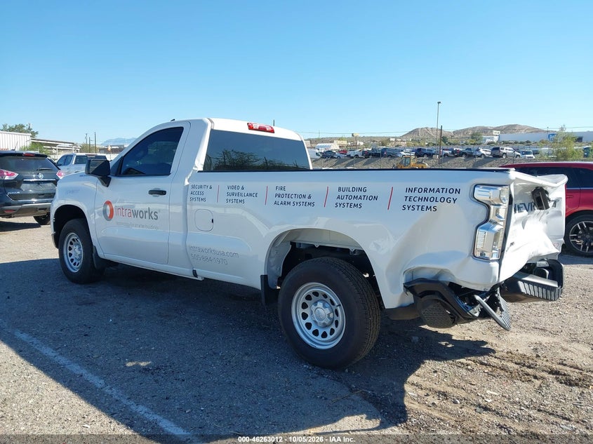 Vin: 1gcnaaek5tg267833, lot: 46763081, chevrolet silverado 1500 2wd  long bed wt/2wd  standard bed wt 20263