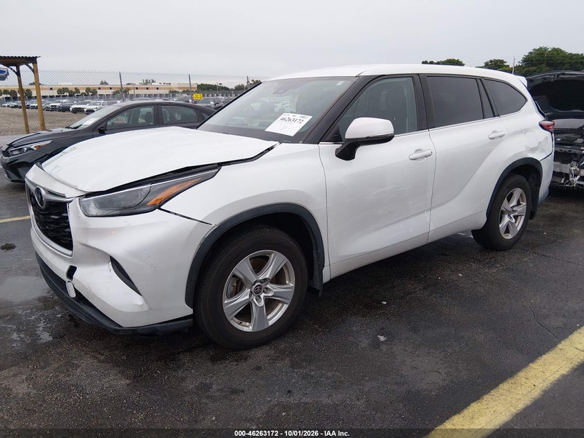 Vin: 5tdczrbh1ns561869, lot: 46763241, toyota highlander l 20222