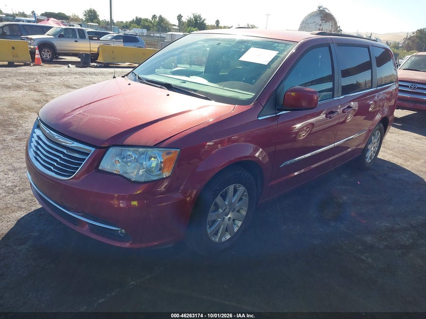 Vin: 2c4rc1bg2gr238088, lot: 46763243, chrysler town & country touring 20162