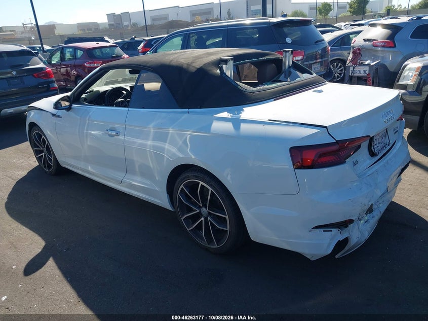 Vin: wauwngf58jn014169, lot: 46763246, audi a5 2.0t premium 20183