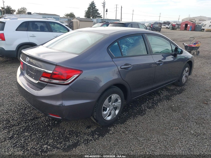 Vin: 19xfb2f56fe283698, lot: 46763320, honda civic lx 20154