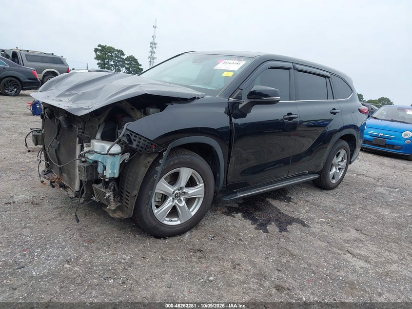 Vin: 5tdczrah8ns539613, lot: 46763350, toyota highlander l 20222