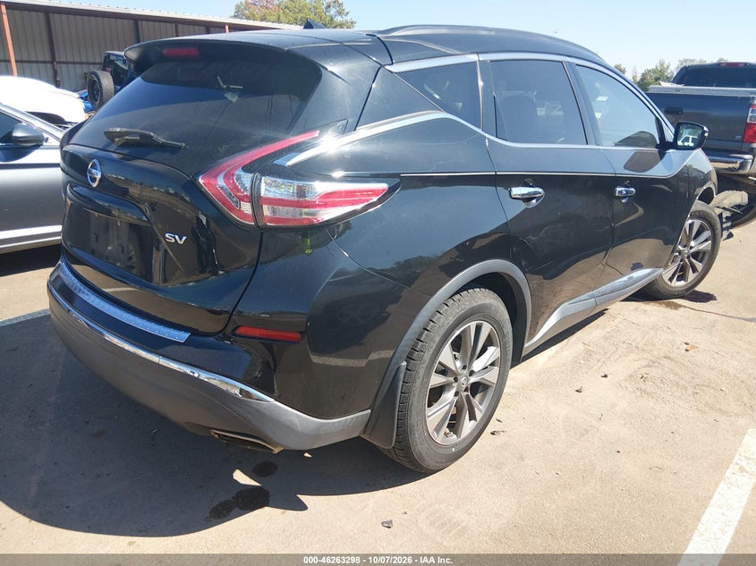 Vin: 5n1az2mg1fn285649, lot: 46763367, nissan murano sv 20154