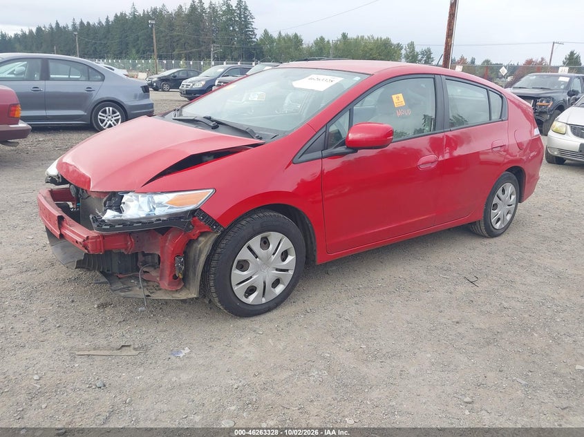 2012 Honda Insight, Biohazard, IAAI, VIN JHMZE2H31CS005475 — photo 2