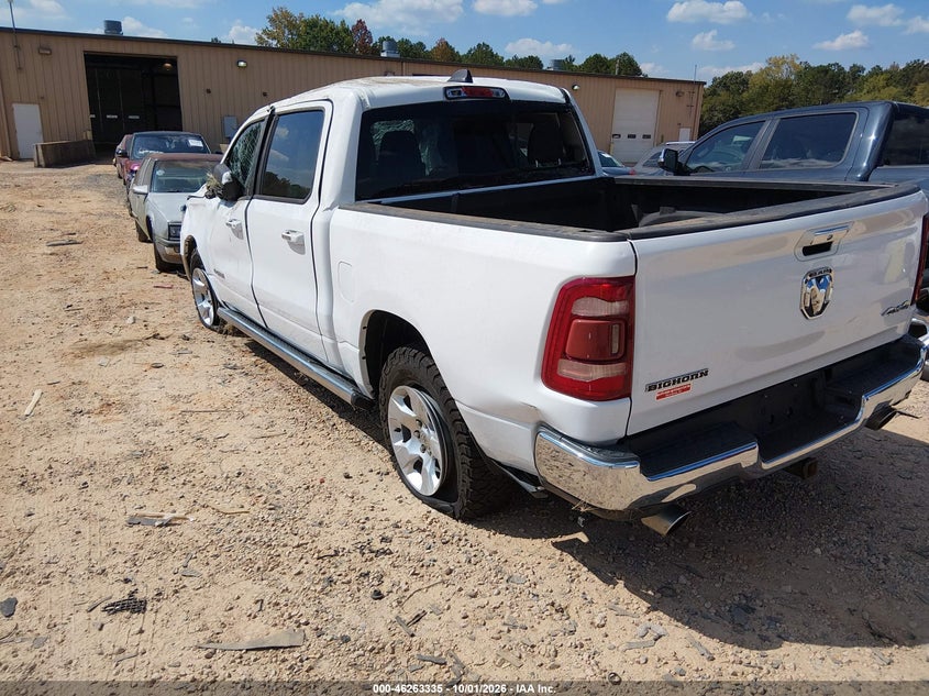 Vin: 1c6srfft9ln306907, lot: 46763404, ram 1500 big horn  4x4 5'7 box 20203