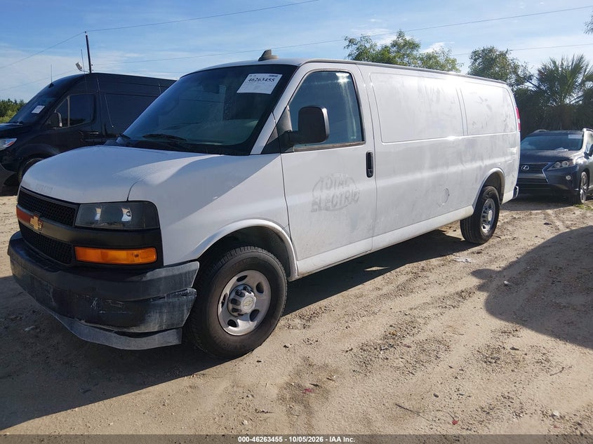 Vin: 1gcwgbf74m1145015, lot: 46763524, chevrolet express cargo rwd 2500 extended wheelbase wt 20212