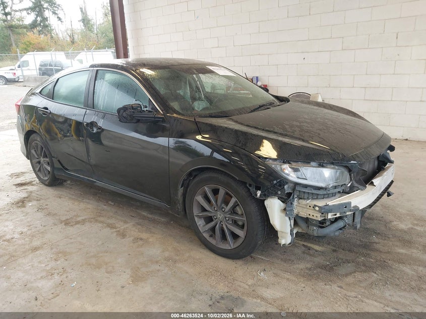 Vin: 19xfc1f73ke215183, lot: 46763593, honda civic ex-l 20191