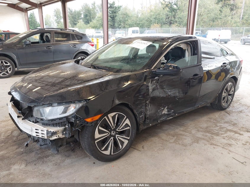 Vin: 19xfc1f73ke215183, lot: 46763593, honda civic ex-l 20192