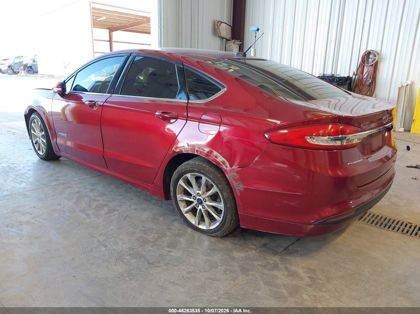Vin: 3fa6p0luxhr122189, lot: 46763604, ford fusion hybrid se 20173