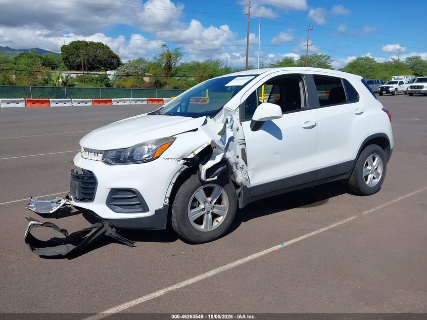 Vin: kl7cjnsb7jb587936, lot: 46763618, chevrolet trax ls 20182