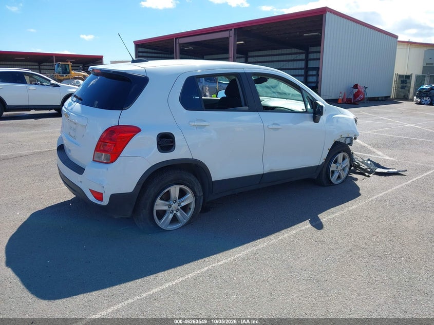 Vin: kl7cjnsb7jb587936, lot: 46763618, chevrolet trax ls 20184