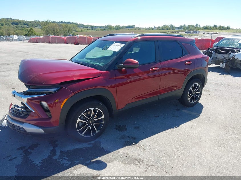 Vin: kl79mpsl4rb117381, lot: 46763639, chevrolet trailblazer fwd lt 20242