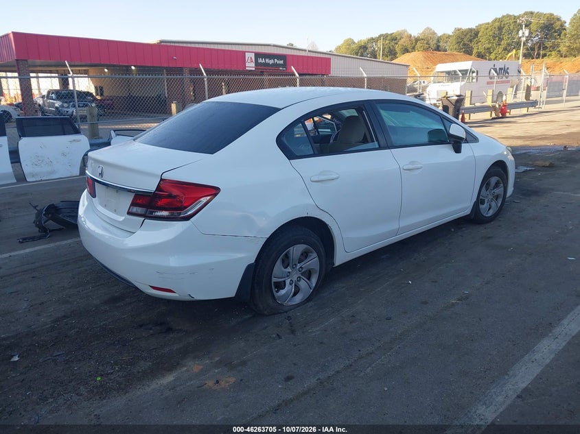 Vin: 2hgfb2f58dh564050, lot: 46763774, honda civic lx 20134