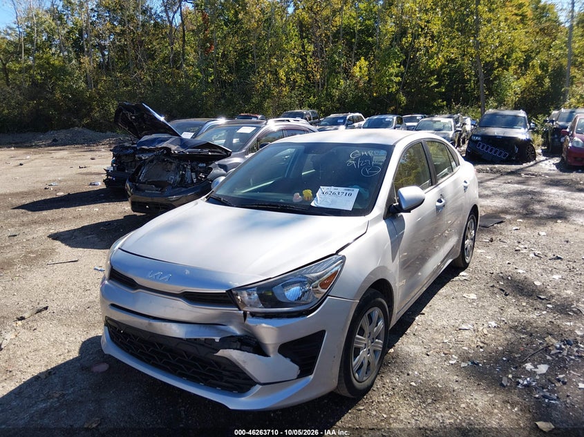 2022 Kia Rio S, Front End, IAAI, VIN 3KPA24AD5NE431973 — photo 2