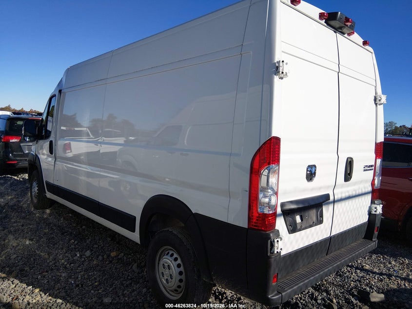 Vin: 3c6lrvdg7se521399, lot: 46763893, ram promaster 2500 tradesman high roof 159 wb w/pass seat 20253