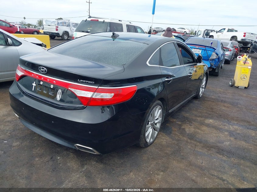 Vin: kmhfh4jgxga523838, lot: 46763980, hyundai azera limited 20164