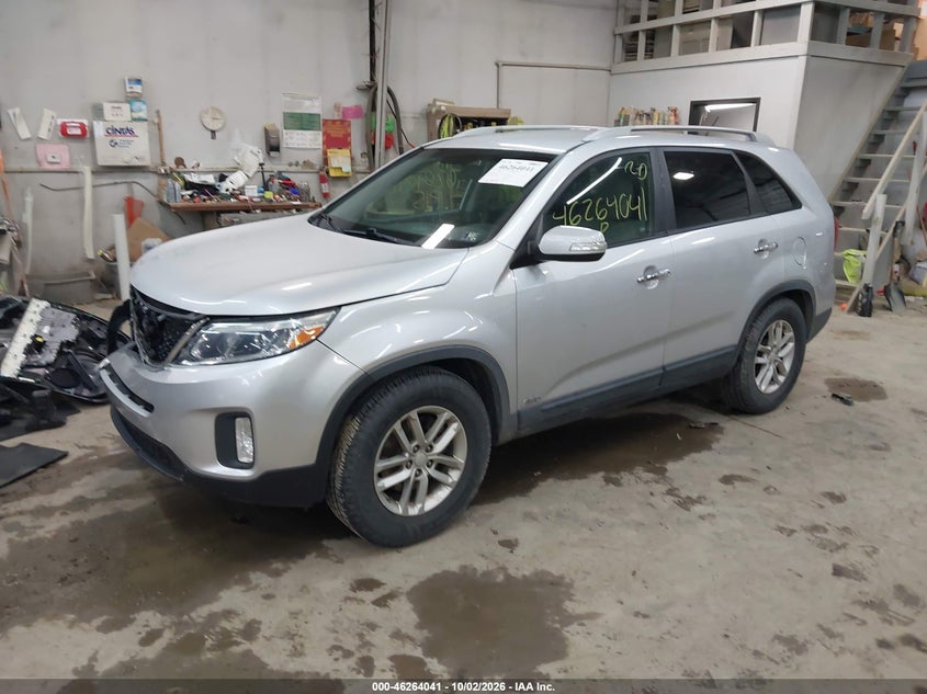 Vin: 5xyktca61fg600758, lot: 46764120, kia sorento lx 20152
