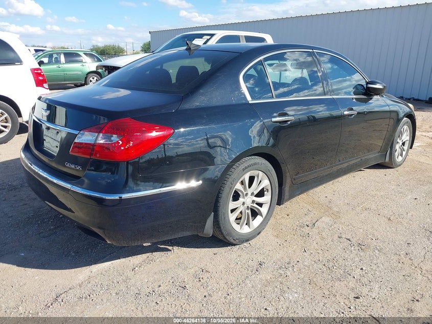 Vin: kmhgc4dd4du237269, lot: 46764215, hyundai genesis 3.8 20134