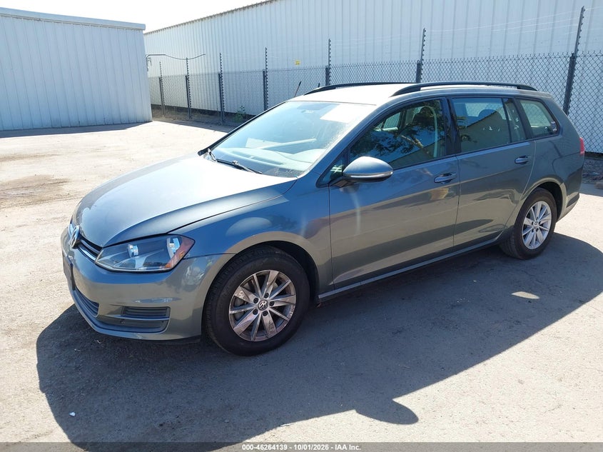 Vin: 3vwc17au6gm516551, lot: 46764218, volkswagen golf sportwagen tsi s 4-door 20162