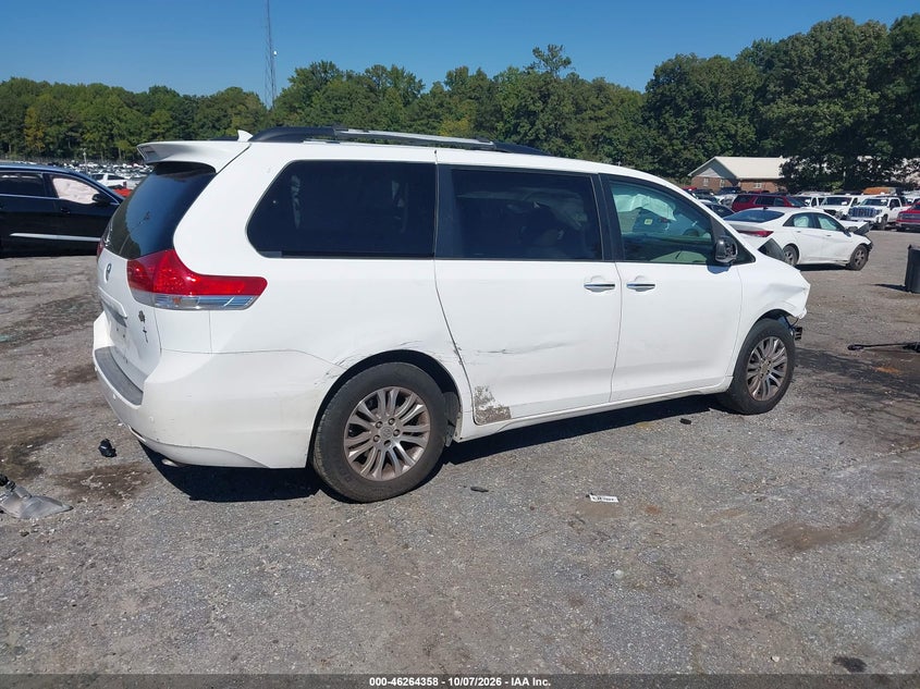 Vin: 5tdyk3dc5bs064490, lot: 46764437, toyota sienna xle v6 20114