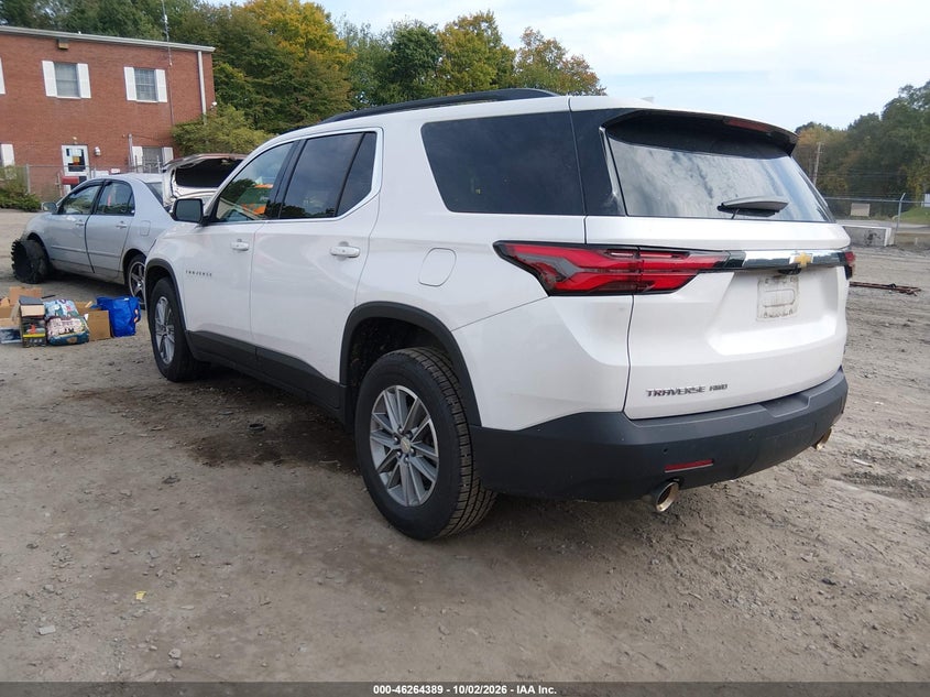 Vin: 1gnevgkw2nj179393, lot: 46764468, chevrolet traverse awd lt cloth 20223