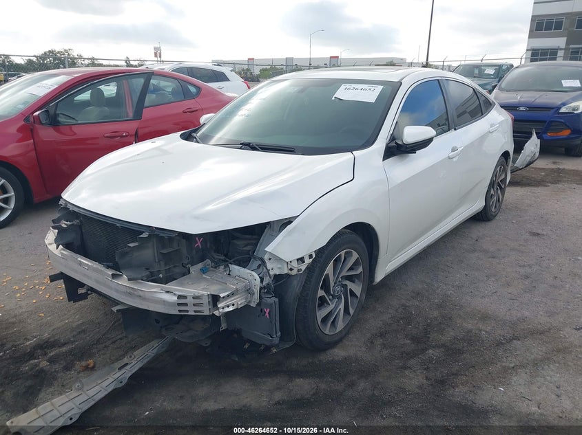 Vin: 19xfc2f74je020245, lot: 46764731, honda civic ex 20182
