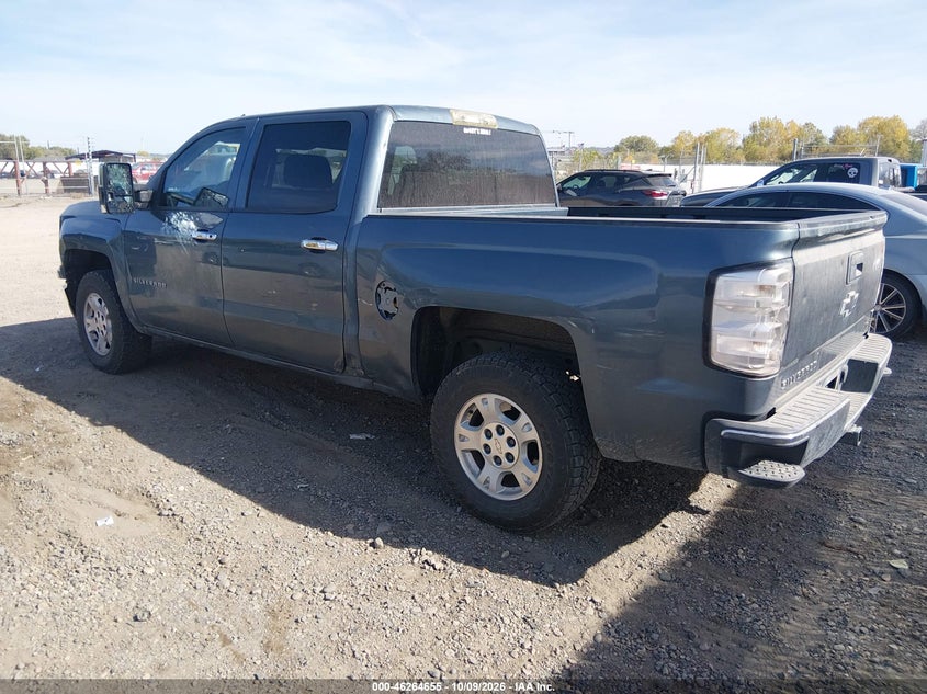 Vin: 3gcukrec2eg398074, lot: 46764734, chevrolet silverado 1500 1lt 20143