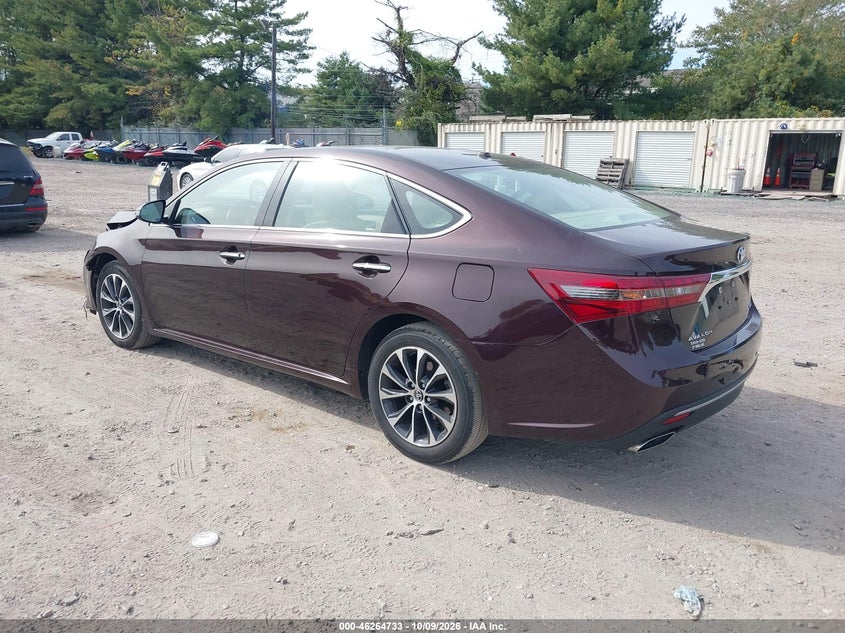 Vin: 4t1bk1eb9gu196036, lot: 46764812, toyota avalon xle 20163