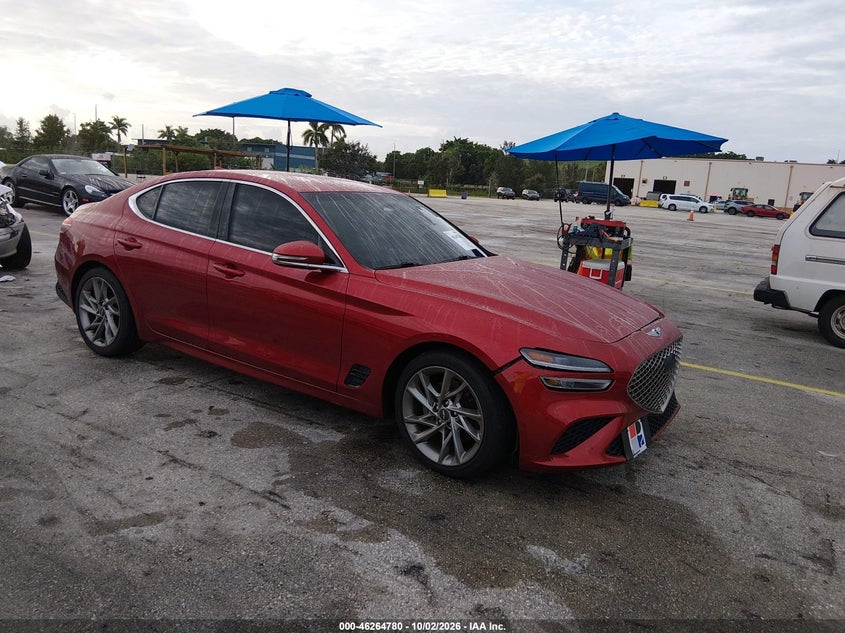 Vin: kmtg34ta7nu093408, lot: 46764859, genesis g70 2.0t rwd 20221
