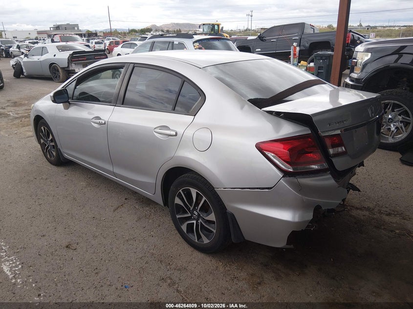 Vin: 19xfb2f88fe033728, lot: 46764888, honda civic ex 20153
