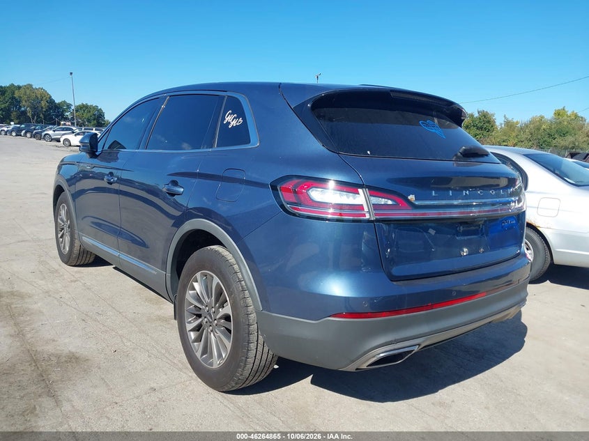 Vin: 2lmpj8k9xkbl39212, lot: 46764944, lincoln nautilus select 20193