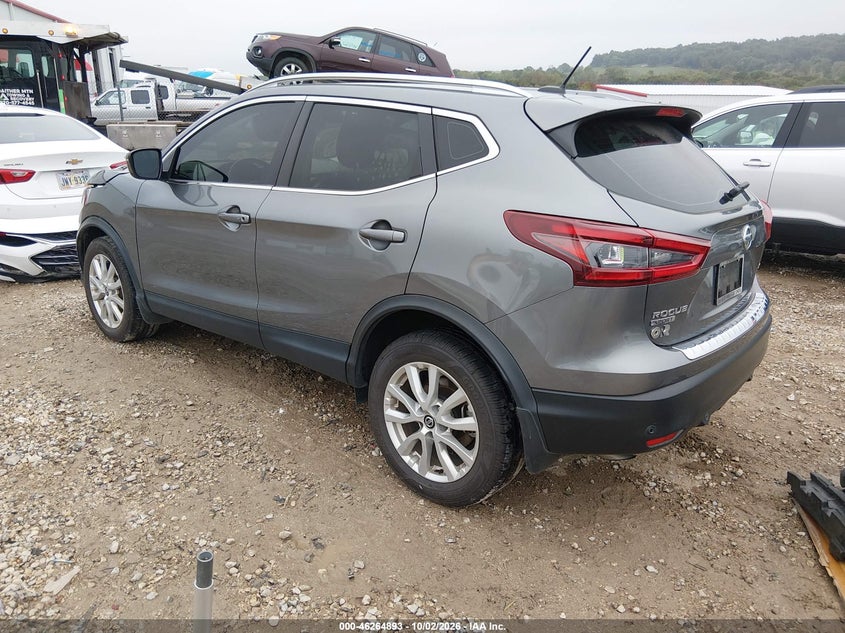 Vin: jn1bj1bv8mw573724, lot: 46764972, nissan rogue sport sv fwd xtronic cvt 20213