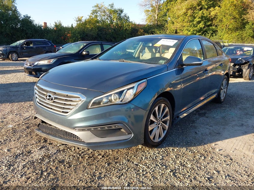 2017 Hyundai Sonata Sport, Угон, IAAI, VIN 5NPE34AF8HH524518 — фото 2