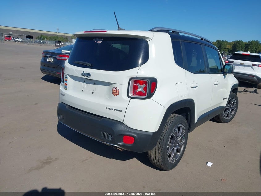 Vin: zaccjbdtxfpb41235, lot: 46765133, jeep renegade limited 20154