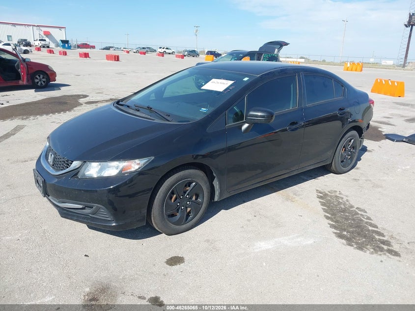 Vin: 19xfb2f55fe119746, lot: 46765144, honda civic lx 20152