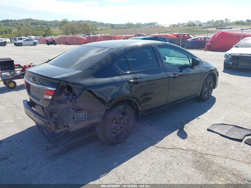 Vin: 19xfb2f55fe119746, lot: 46765144, honda civic lx 20154