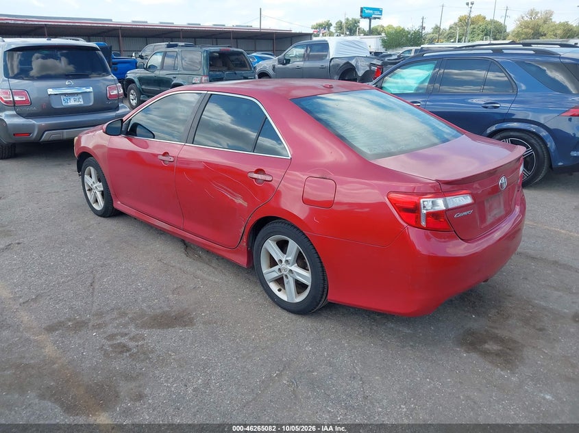 Vin: 4t1bf1fk9cu531969, lot: 46765161, toyota camry se 20123