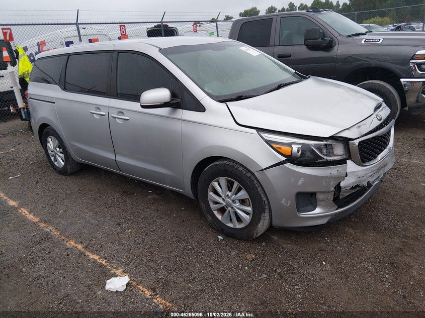 Vin: kndma5c1xh6258440, lot: 46765175, kia sedona l 20171