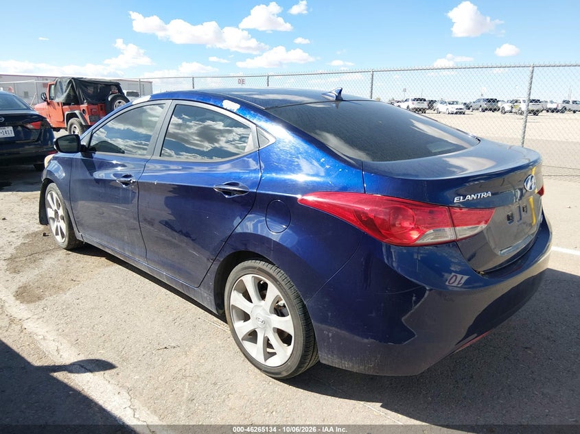 Vin: 5npdh4aexch102621, lot: 46765213, hyundai elantra limited 20123