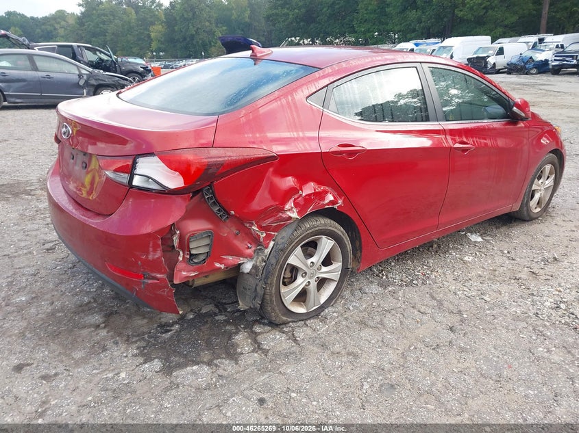 Vin: kmhdh4ae8gu592161, lot: 46765348, hyundai elantra value edition 20164