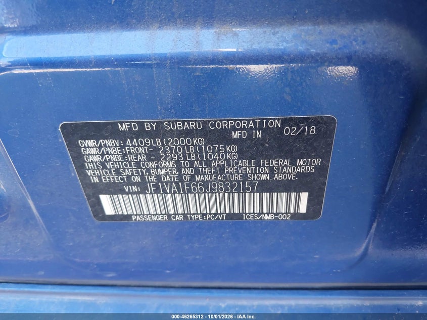 2018 SUBARU WRX LIMITED · Фото 9