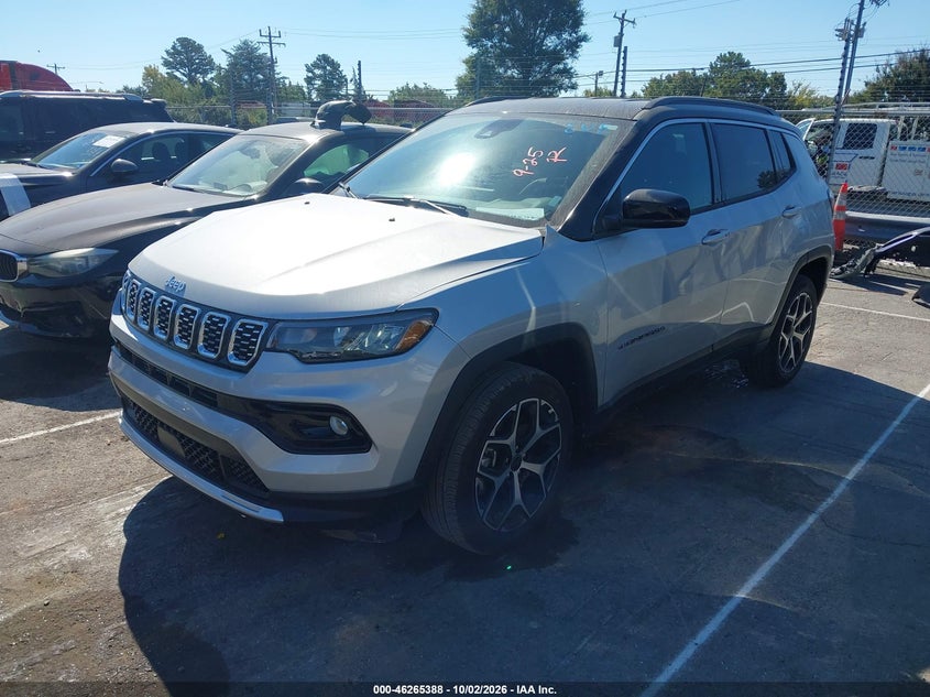 Vin: 3c4njdcnxtt246918, lot: 46765467, jeep compass limited 20262