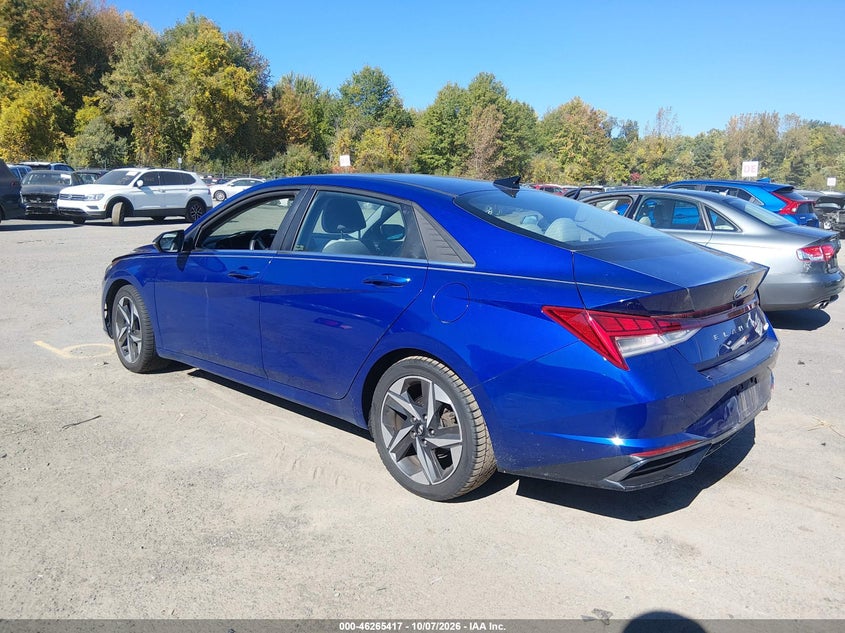 Vin: kmhlp4ag2mu115933, lot: 46765496, hyundai elantra limited 20213