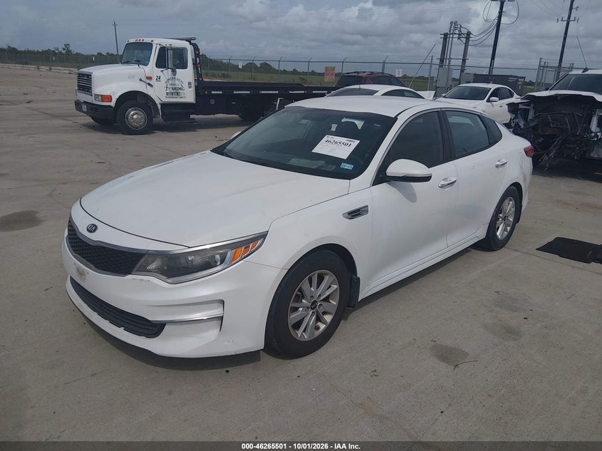Vin: 5xxgt4l37gg056254, lot: 46765580, kia optima lx 20162