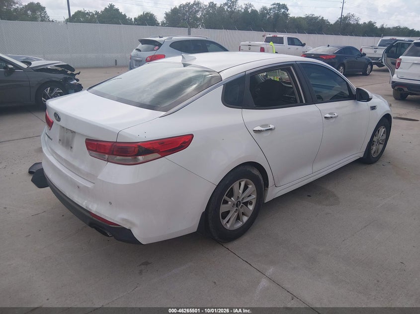 Vin: 5xxgt4l37gg056254, lot: 46765580, kia optima lx 20164