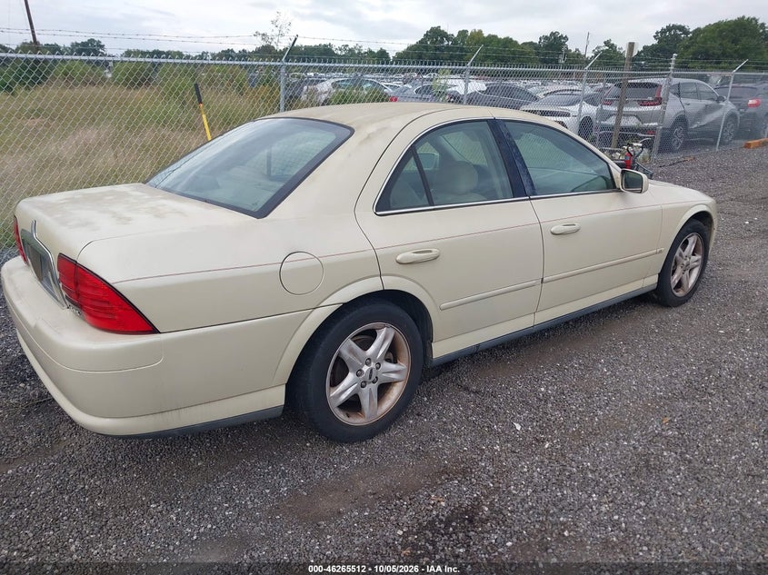 LINCOLN LS 2001 VIN 1LNHM87A81Y631503
