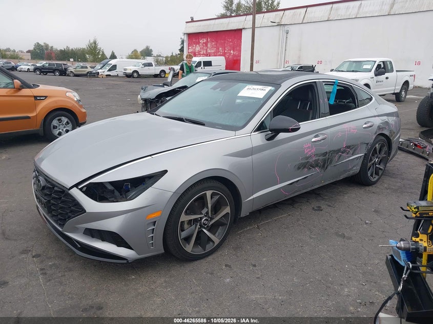Vin: kmhl44j25pa281267, lot: 46765665, hyundai sonata sel plus 20232