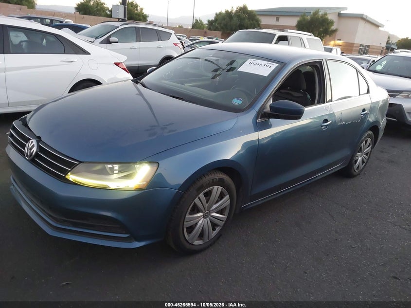 2017 Volkswagen Jetta 1.4T S, Right Front, IAAI, VIN 3VW2B7AJ7HM224598 — photo 2